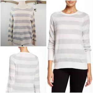 Equipment Sloane metallic stripe cashmere sweater